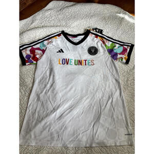 Adidas Miami International Soccer Jersey - Love Unites Men's Size Large‎